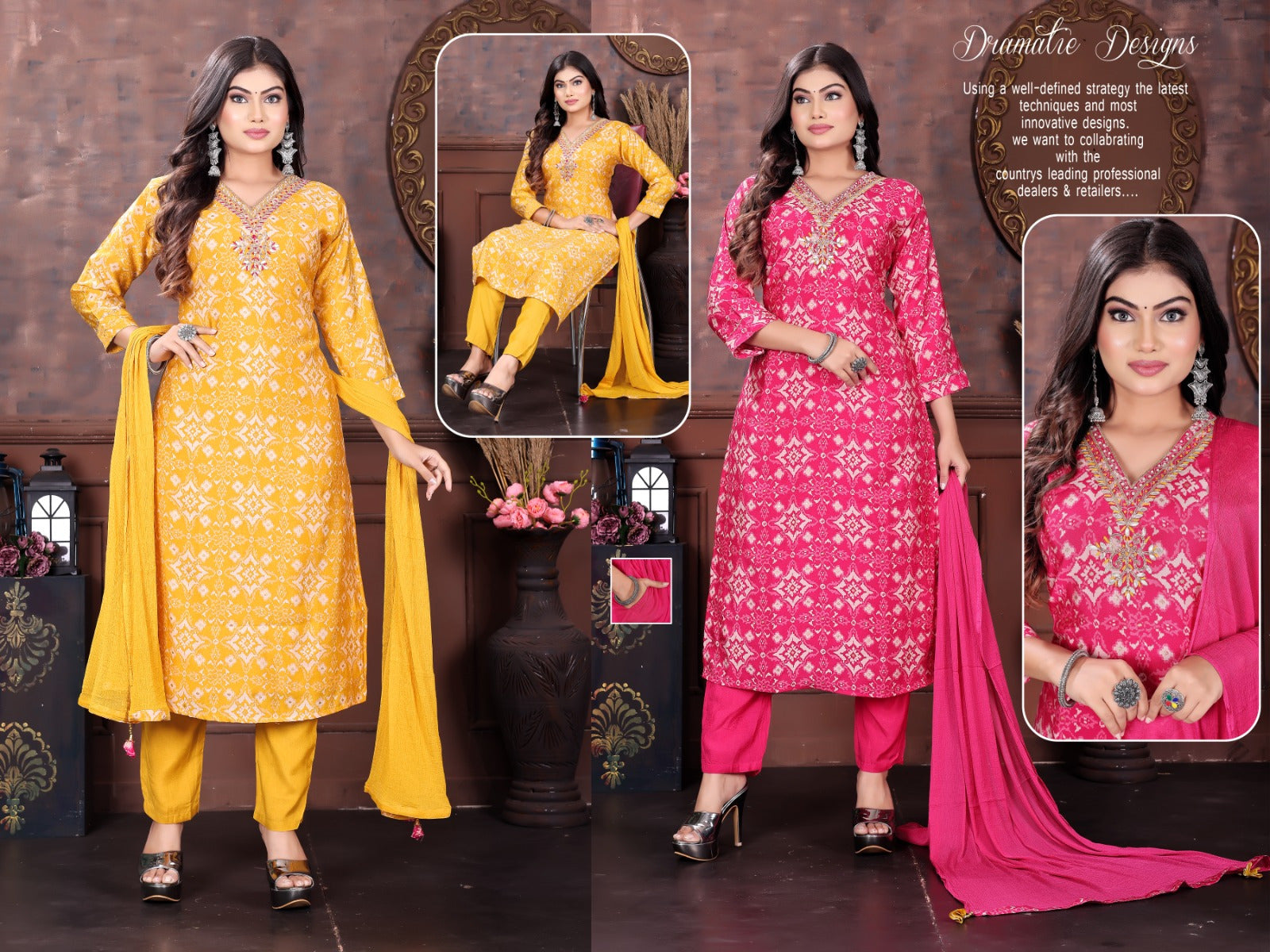 Handwork-0401 Biljal Modal Readymade Pant Style Suits