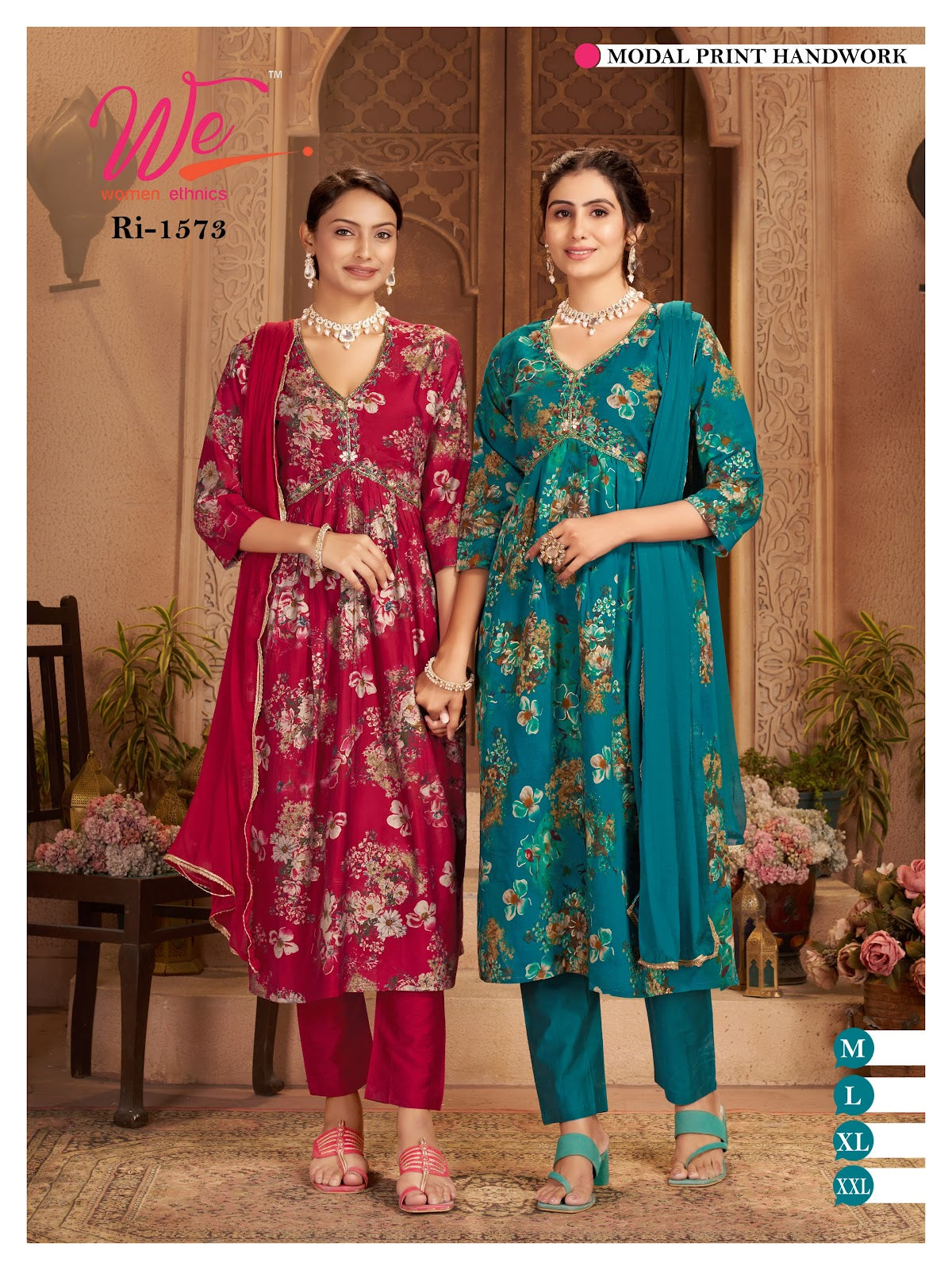 Handwork-We Women Ethnics Modal Readymade Pant Style Suits