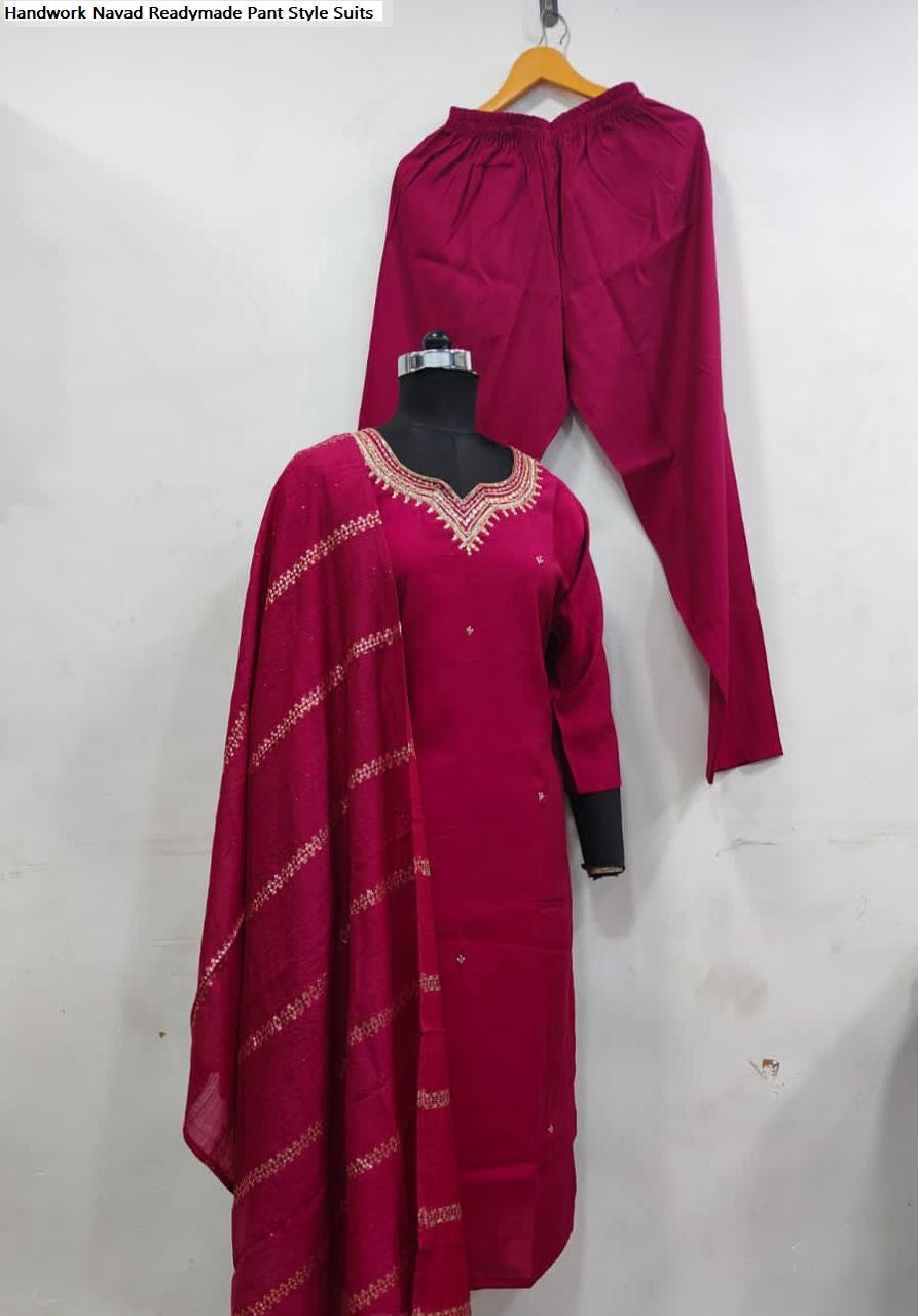 Handwork Navad Readymade Pant Style Suits