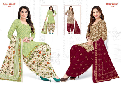 Hansika Vol 20 Shree Ganesh Readymade Cotton Patiyala Suits