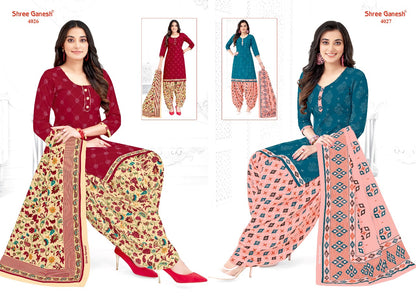 Hansika Vol 20 Shree Ganesh Readymade Cotton Patiyala Suits