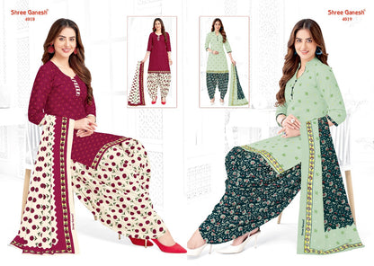 Hansika Vol 20 Shree Ganesh Readymade Cotton Patiyala Suits