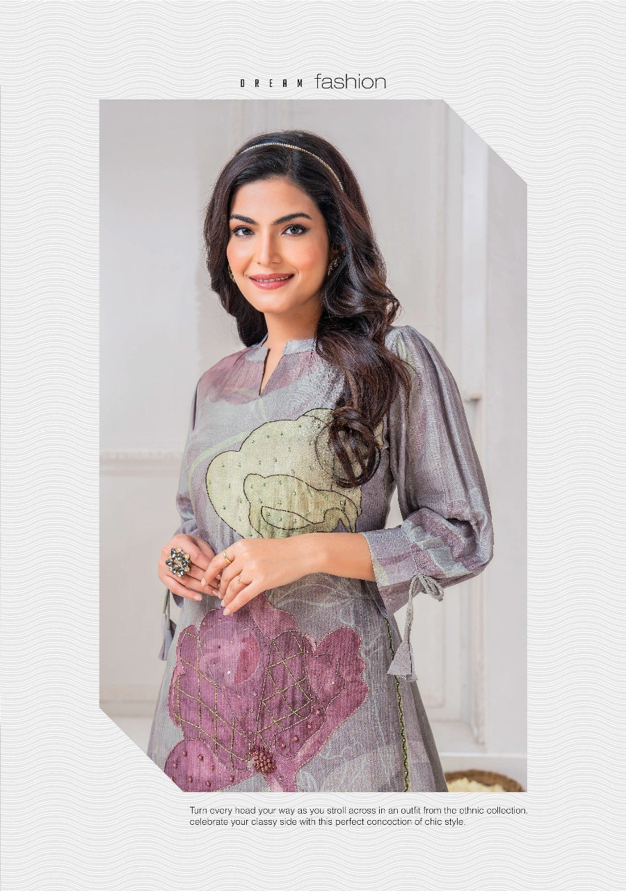 Happy Shades Af Natural Crepe Afghani Readymade Suit