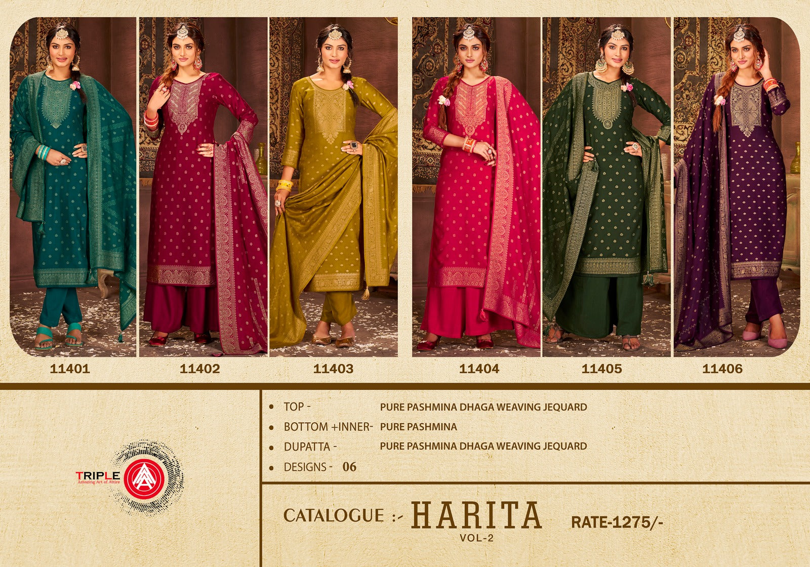 Harita Vol 2 Triple Aaa Pashmina Suits
