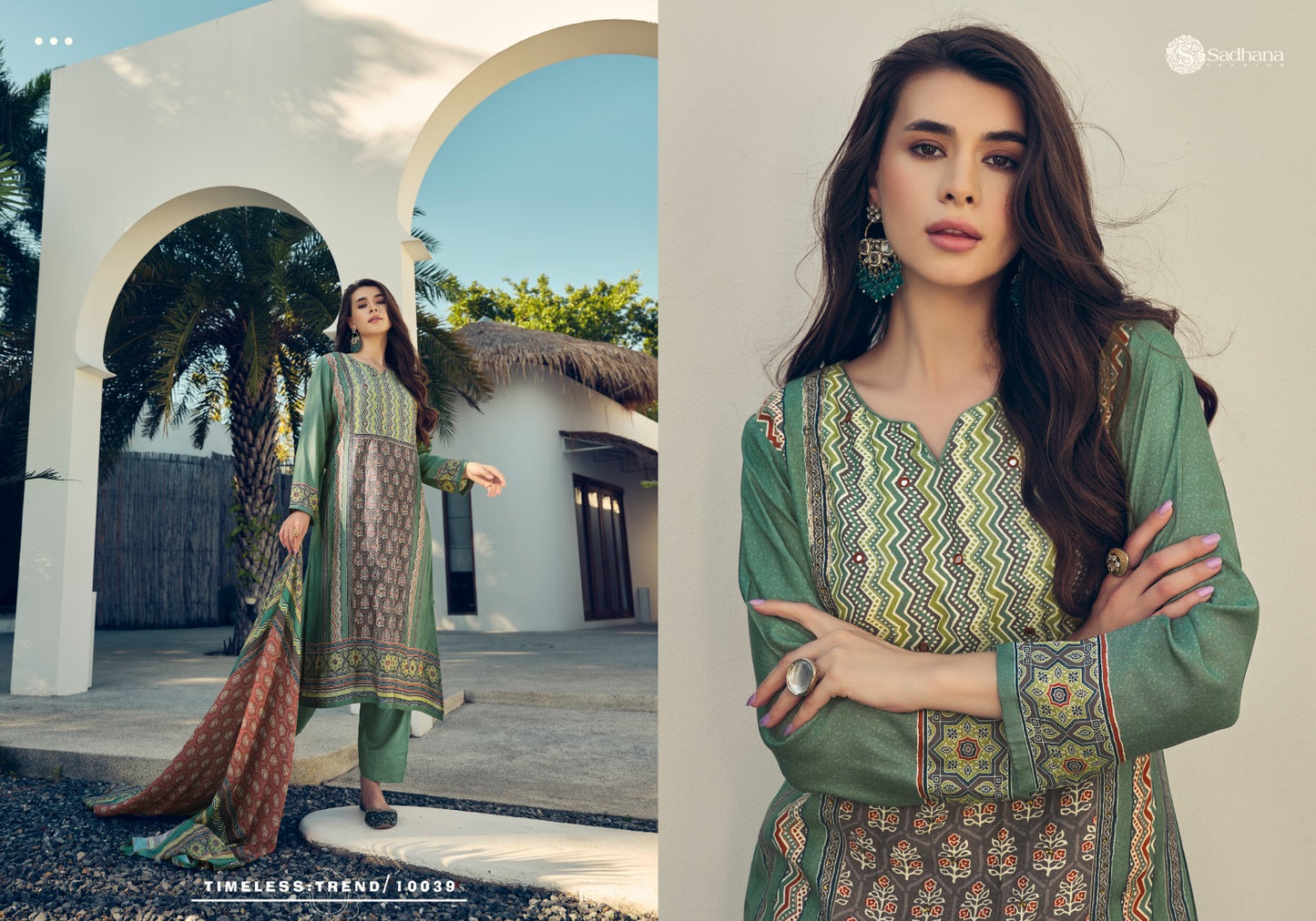 Harleen Sadhana Muslin Silk Pant Style Suits