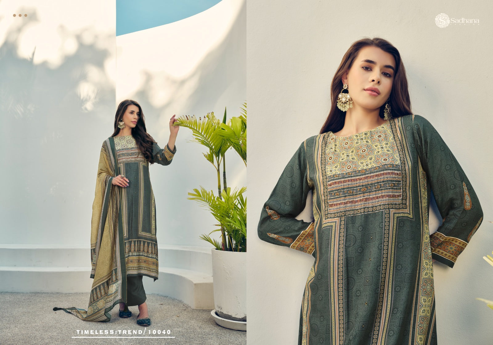 Harleen Sadhana Muslin Silk Pant Style Suits