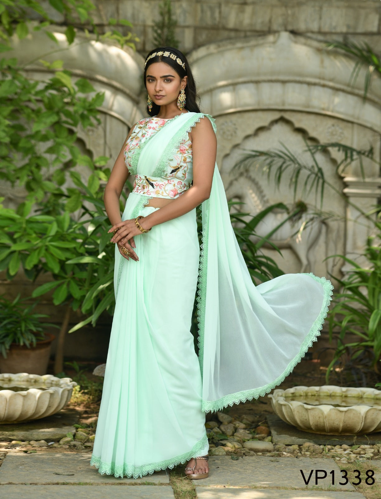 Hasina Fashion Berry Georgette Sarees
