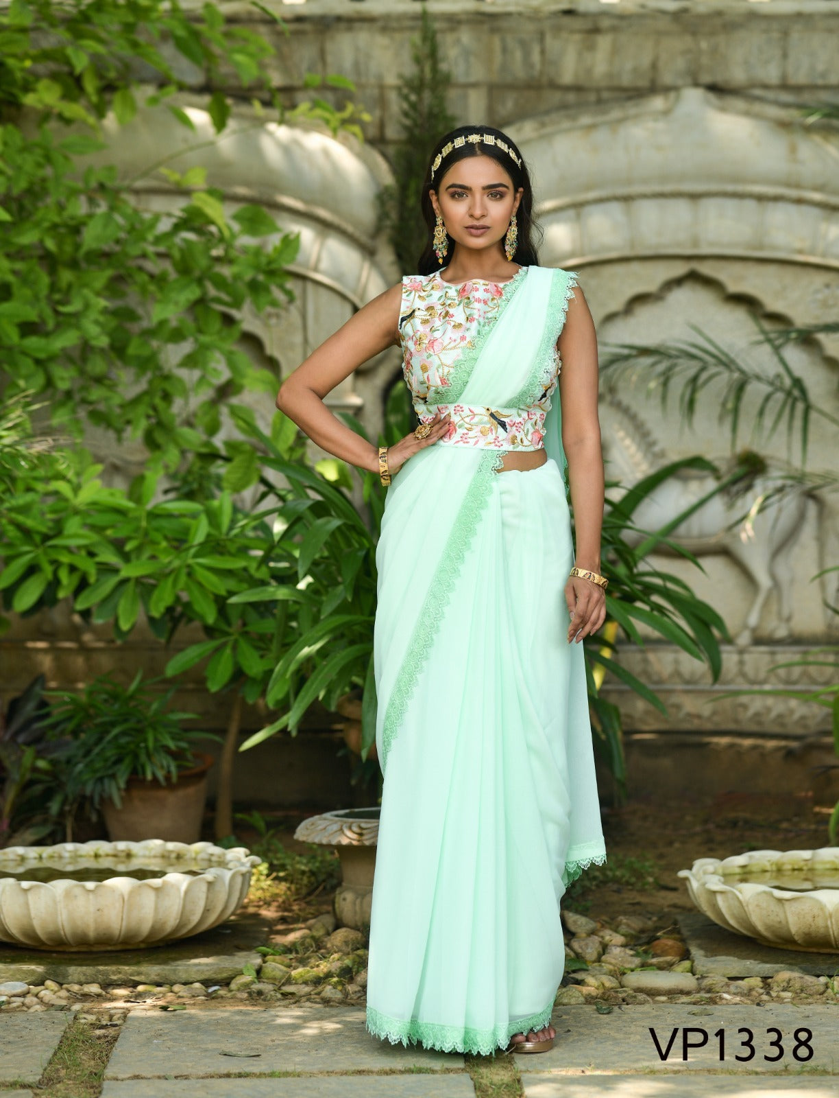 Hasina Fashion Berry Georgette Sarees