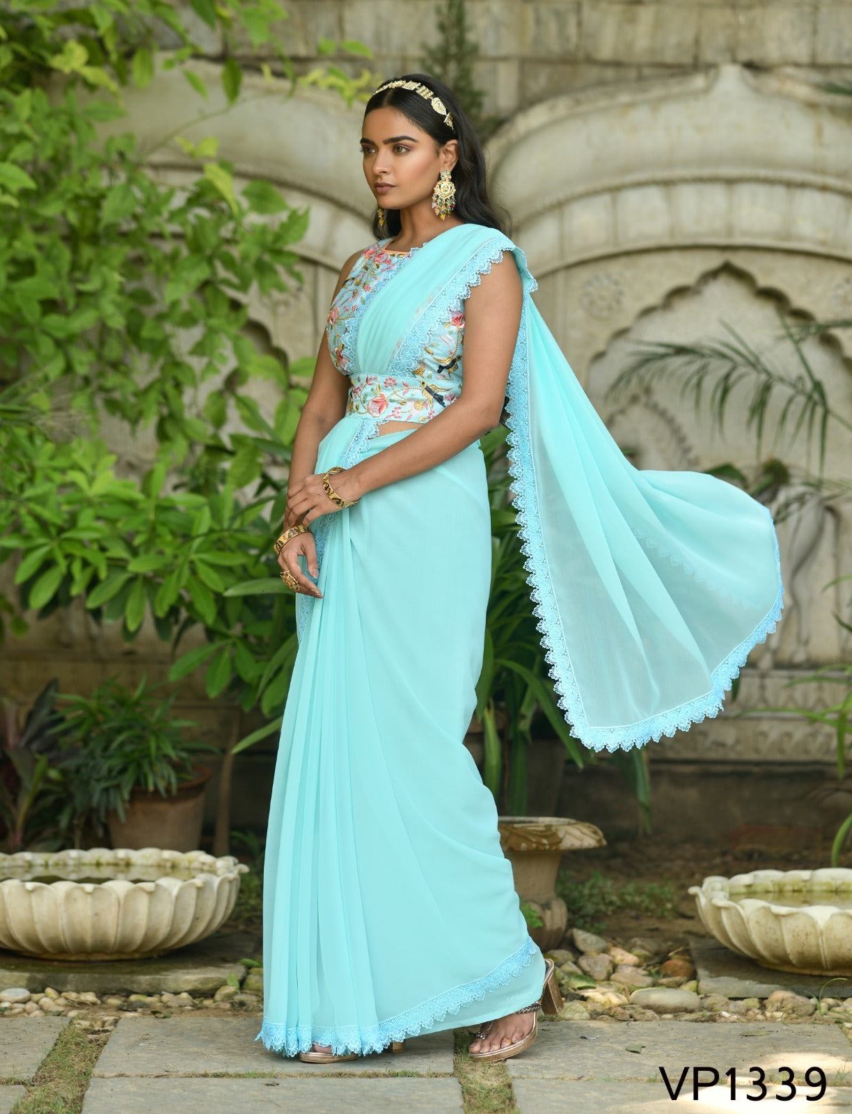 Hasina Fashion Berry Georgette Sarees