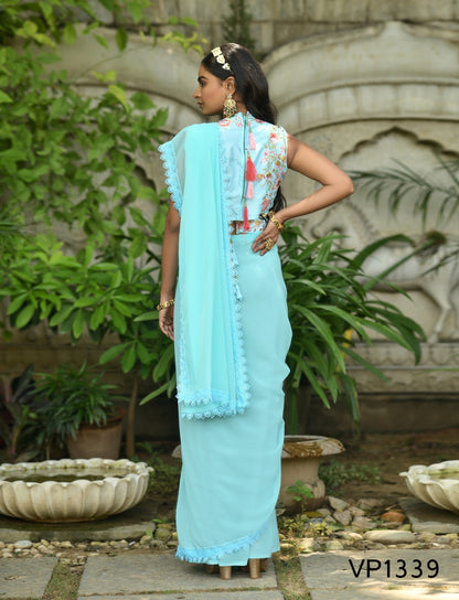 Hasina Fashion Berry Georgette Sarees