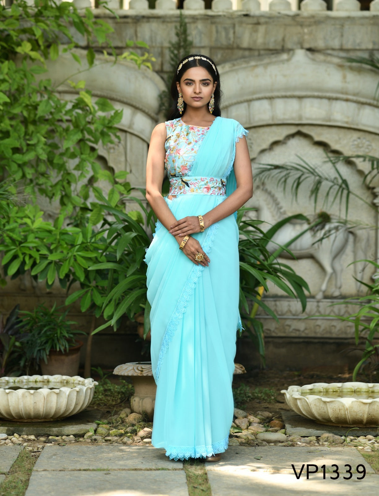 Hasina Fashion Berry Georgette Sarees