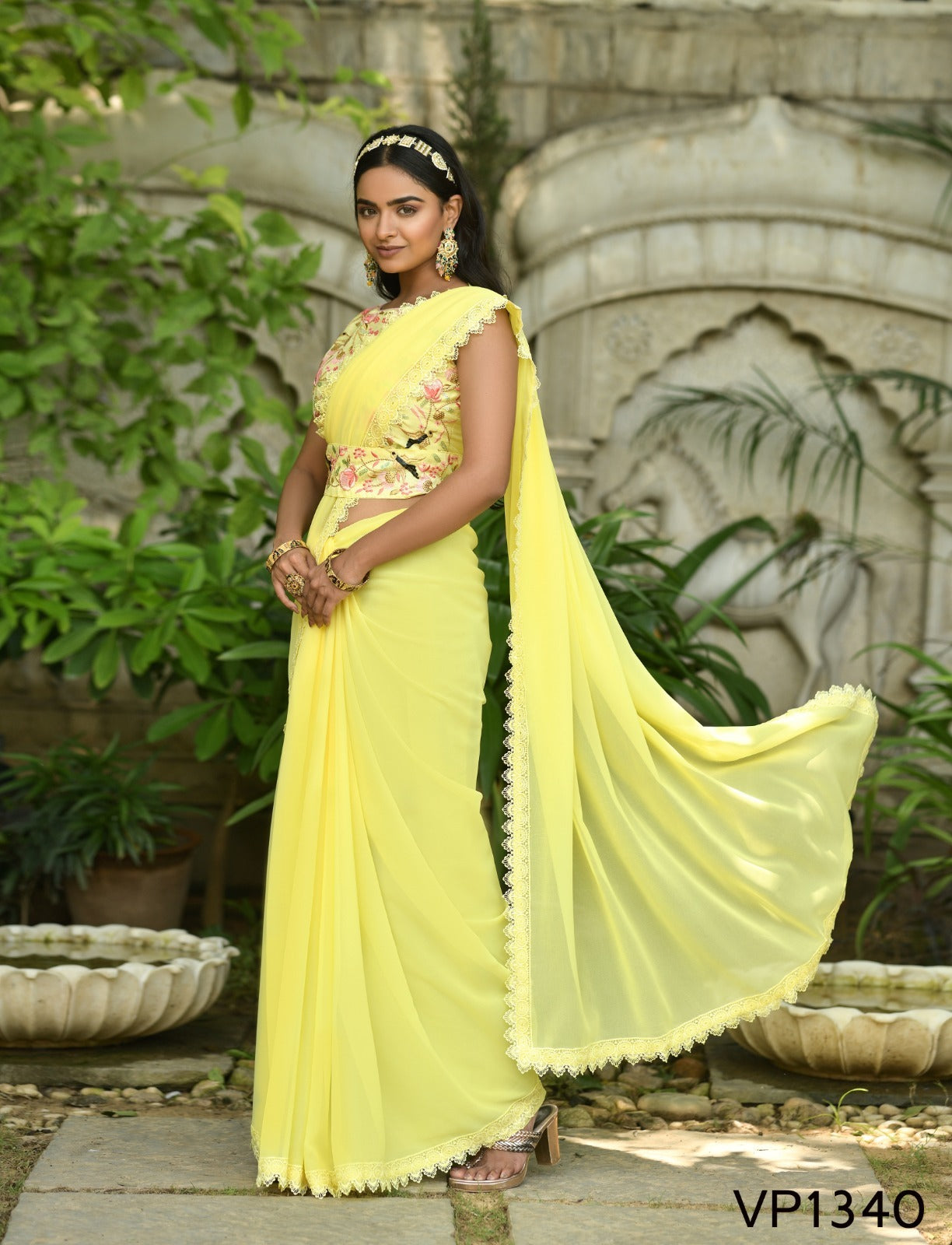 Hasina Fashion Berry Georgette Sarees
