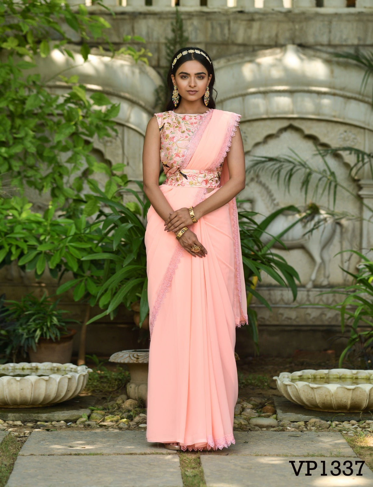 Hasina Fashion Berry Georgette Sarees