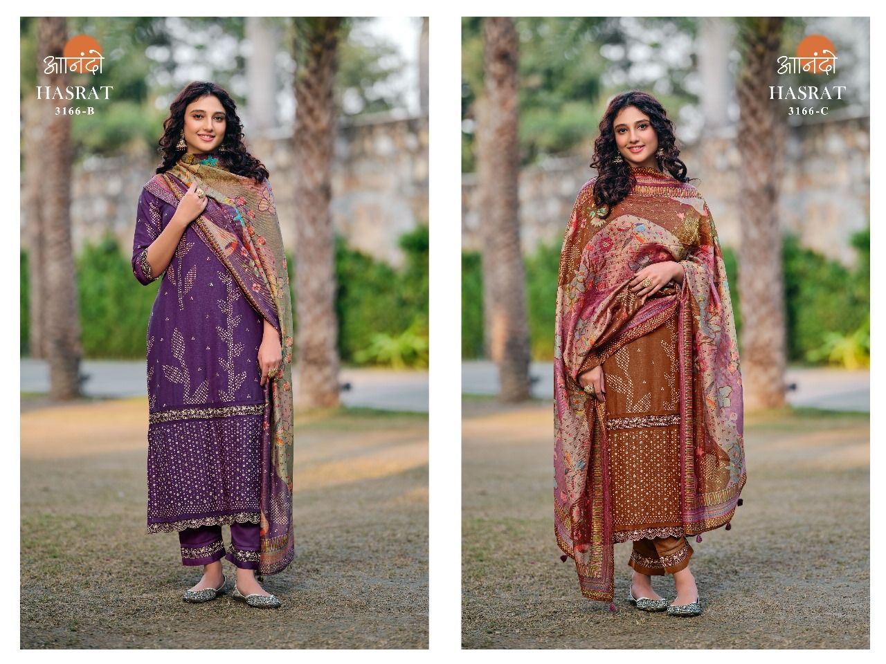 Hasrat Anando Muslin Pant Style Suits