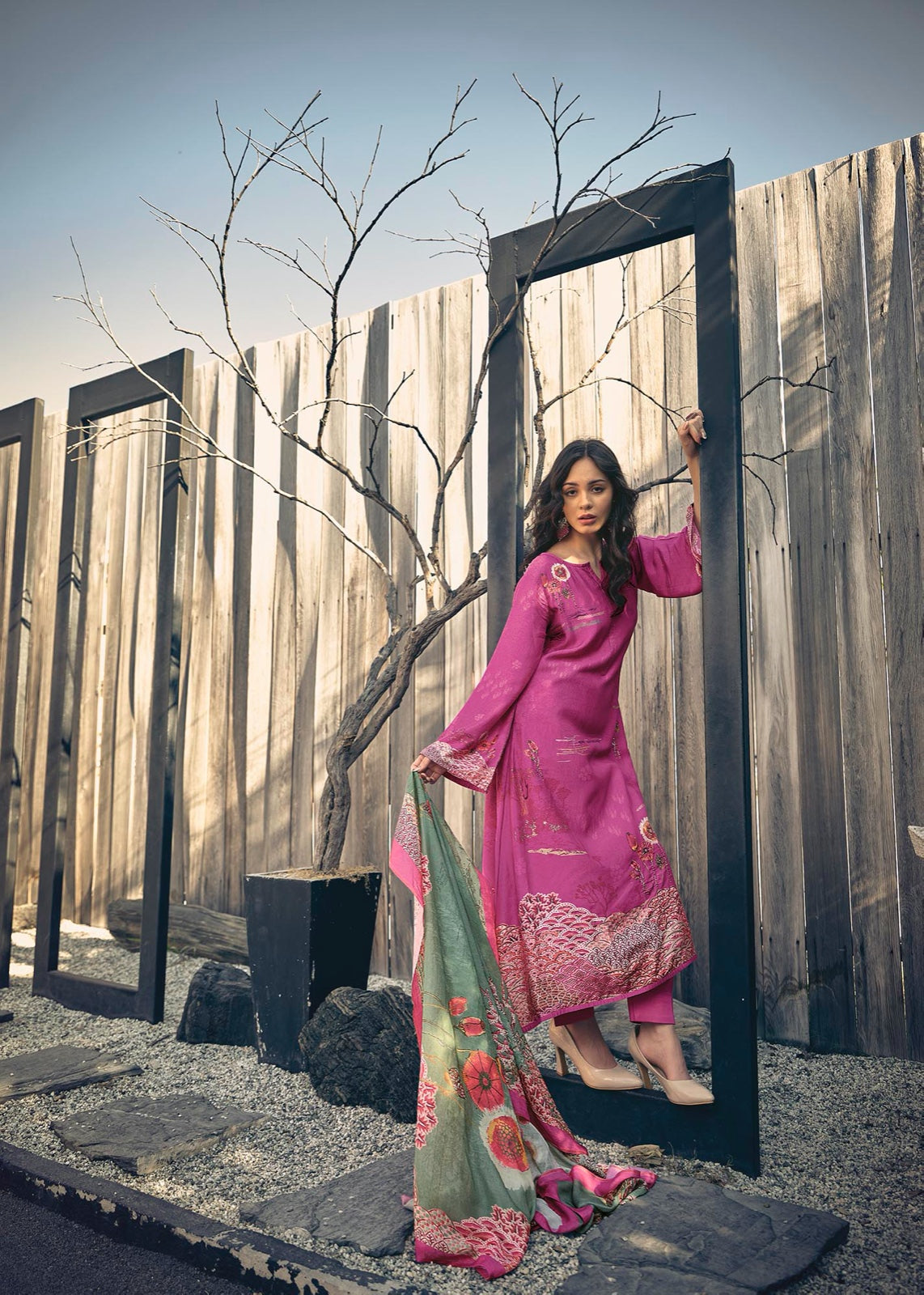 Havaadis Sadhana Muslin Silk Pant Style Suits