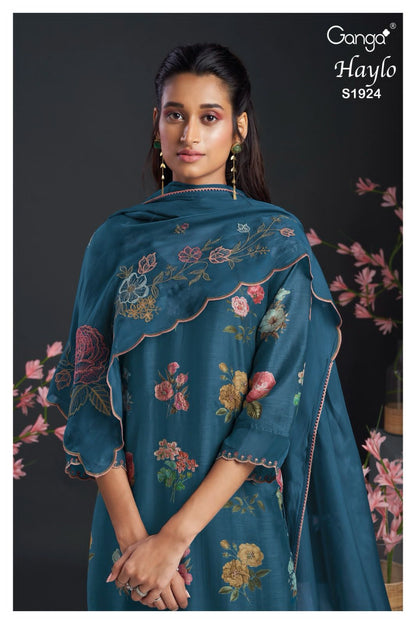 Haylo 1924 Ganga Silk Plazzo Style Suits