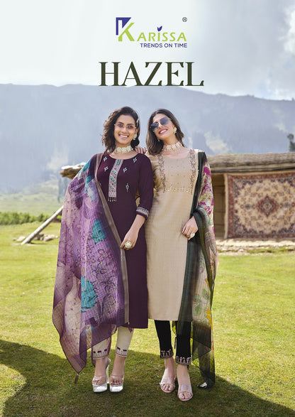 Hazel Karissa Viscose Readymade Pant Style Suits
