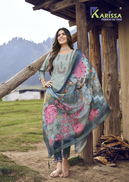 Hazel Karissa Viscose Readymade Pant Style Suits