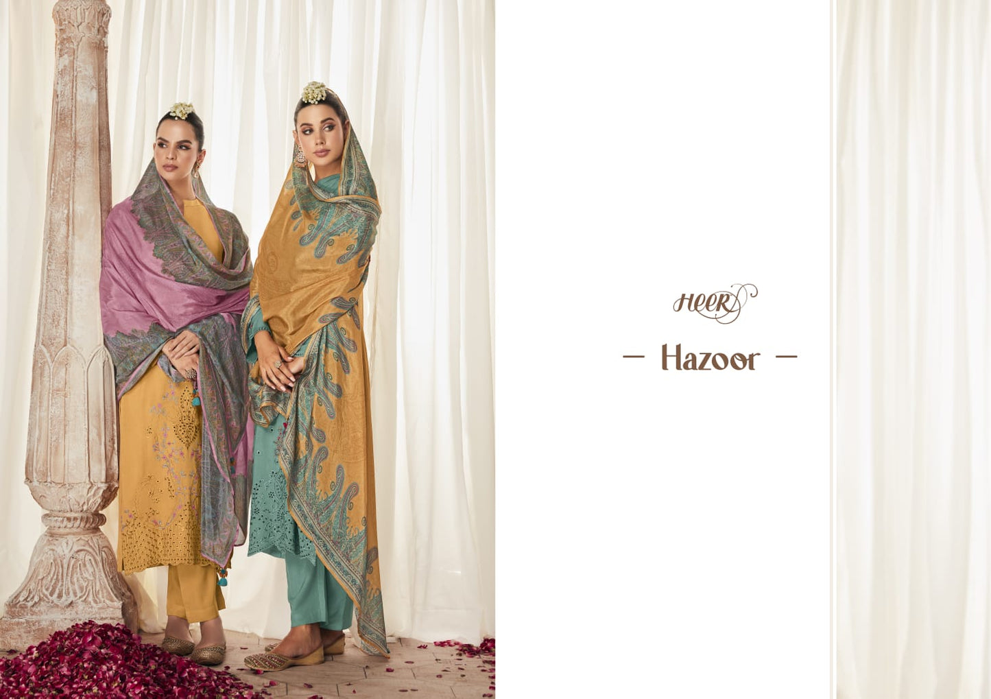 Hazoor Kimora Heer Modal Silk Plazzo Style Suits