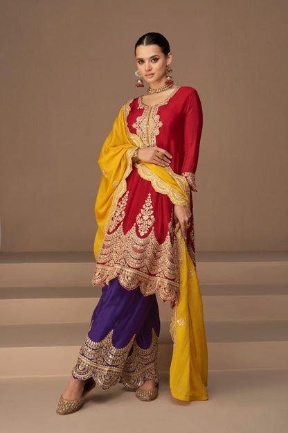 Heena-Nx Aashirwad Creation Silk Pakistani Readymade Suits