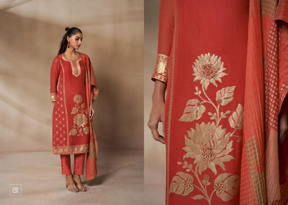 Heer Tm Viscose Organza Plazzo Style Suits