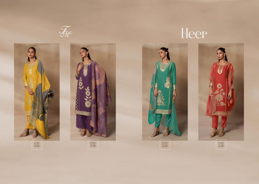 Heer Tm Viscose Organza Plazzo Style Suits