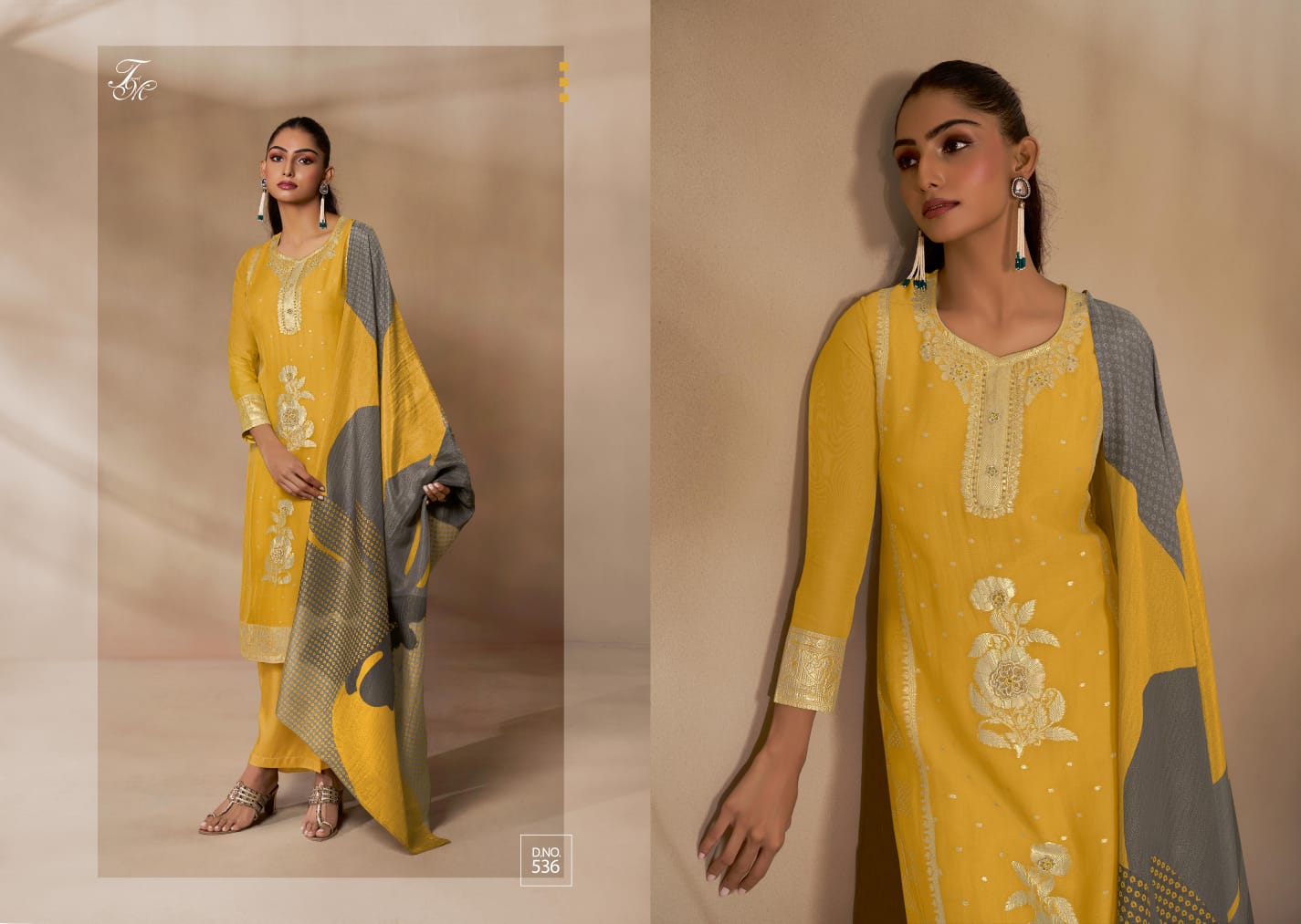 Heer Tm Viscose Organza Plazzo Style Suits