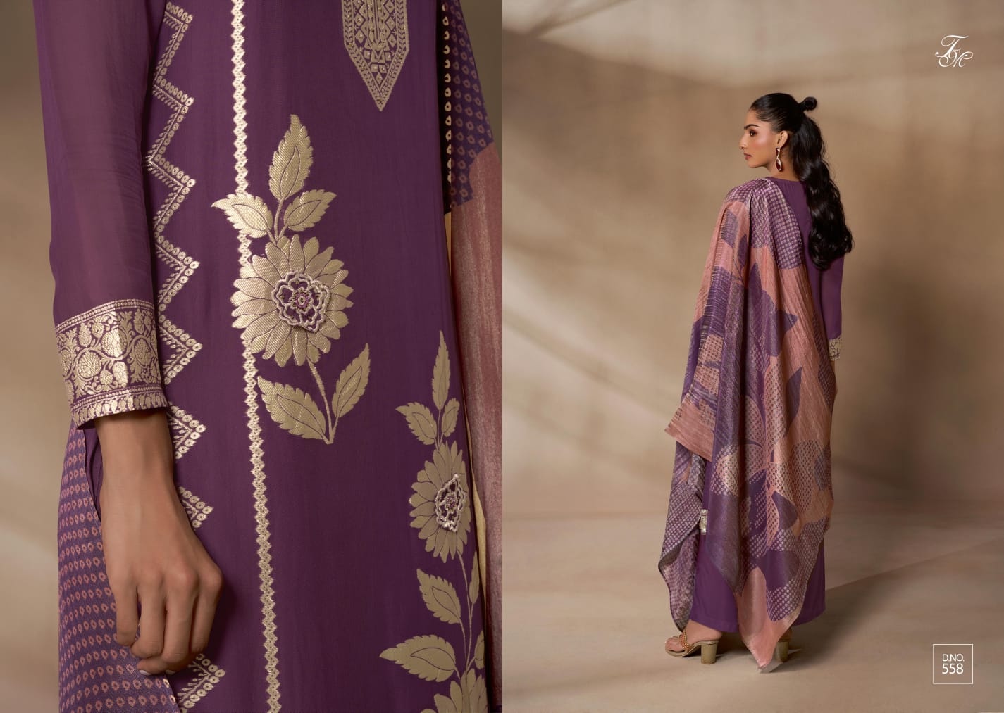 Heer Tm Viscose Organza Plazzo Style Suits