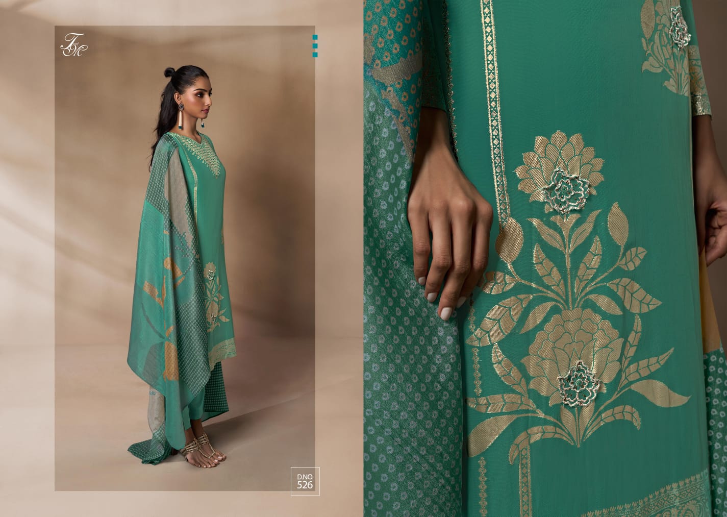 Heer Tm Viscose Organza Plazzo Style Suits