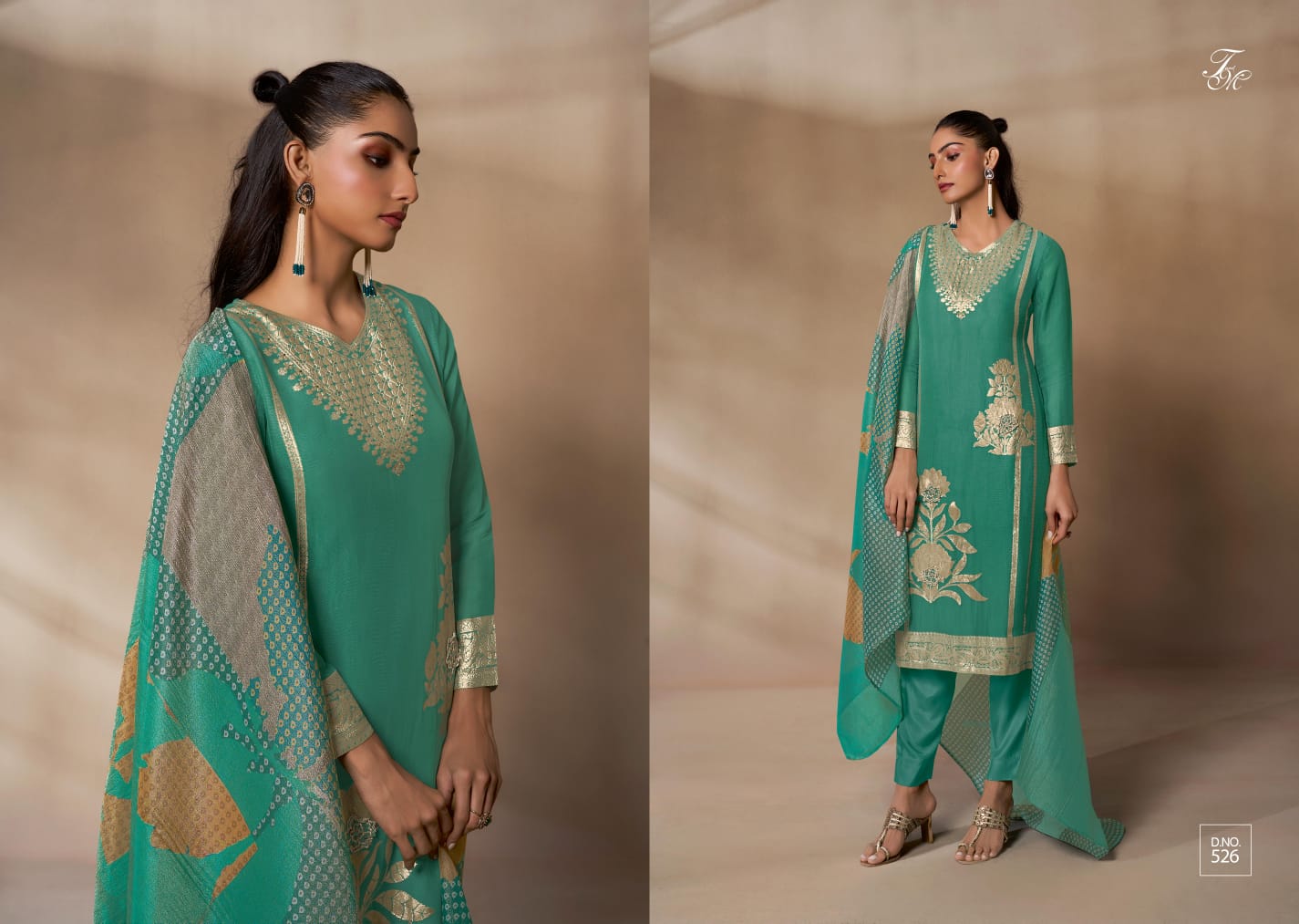 Heer Tm Viscose Organza Plazzo Style Suits