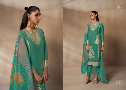 Heer Tm Viscose Organza Plazzo Style Suits