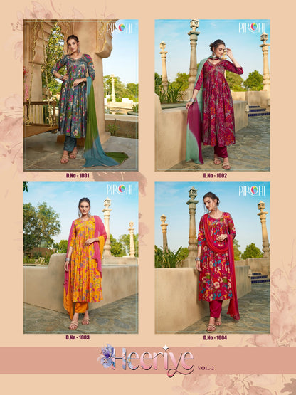 Heeriye Vol 2 Pirohi Muslin Readymade Pant Style Suits