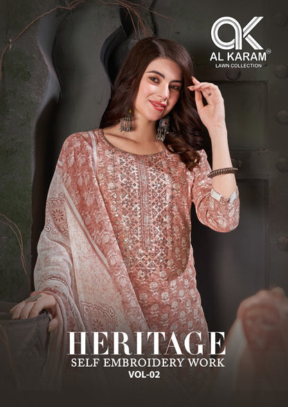 Heritage Vol 2 Al Karam Cotton Karachi Salwar Suits