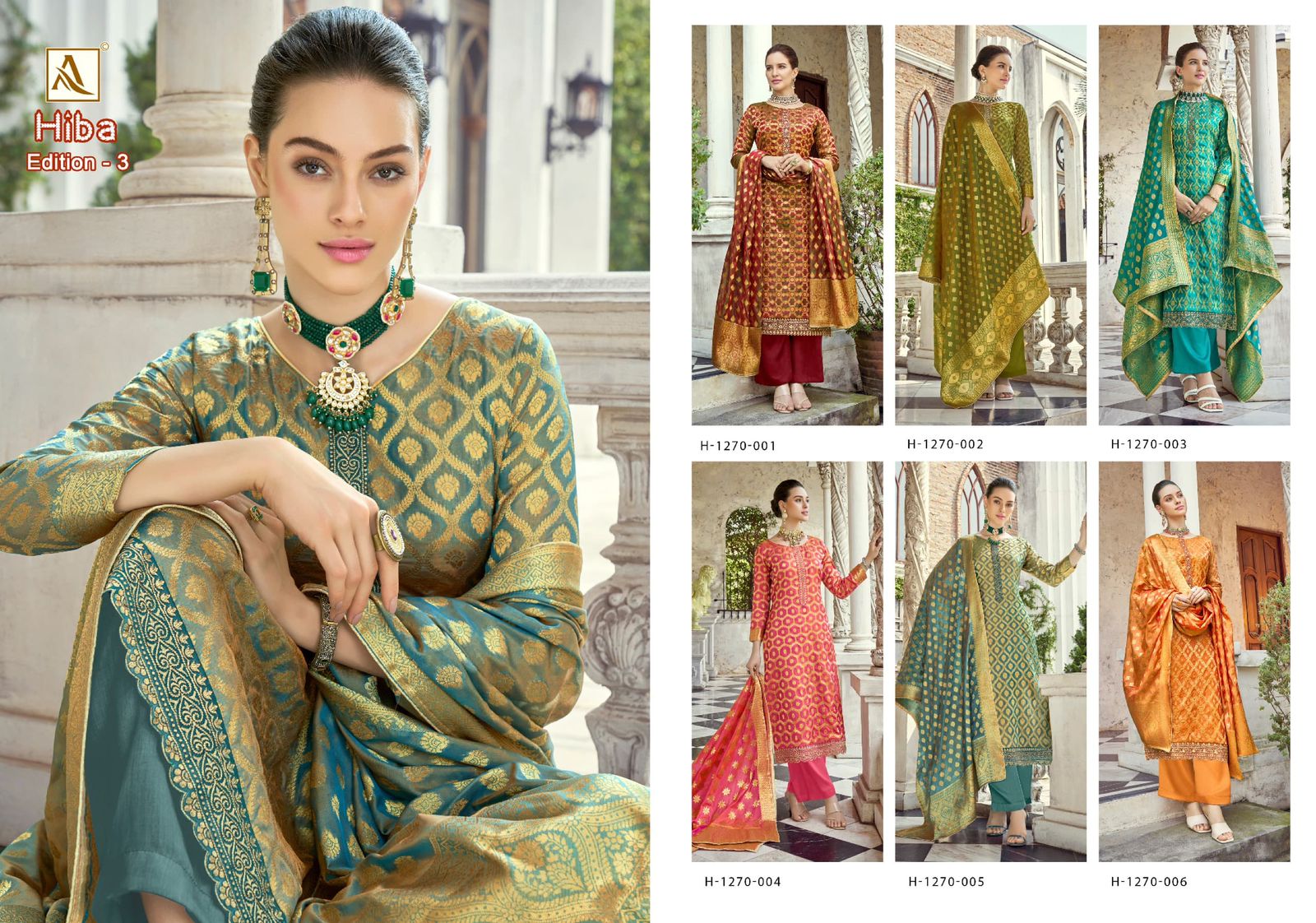 Hiba Edition-3 Alok Viscose Jacquard Pant Style Suits