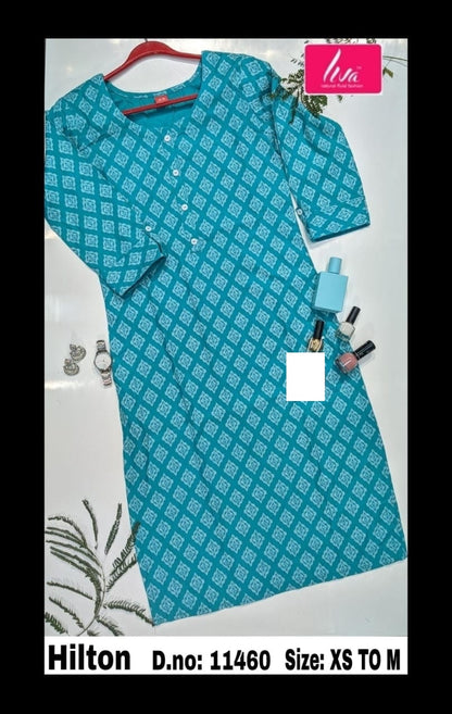 Hilton Zoya Rayon Knee Length Kurtis