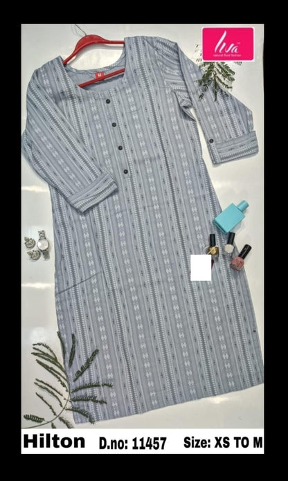 Hilton Zoya Rayon Knee Length Kurtis