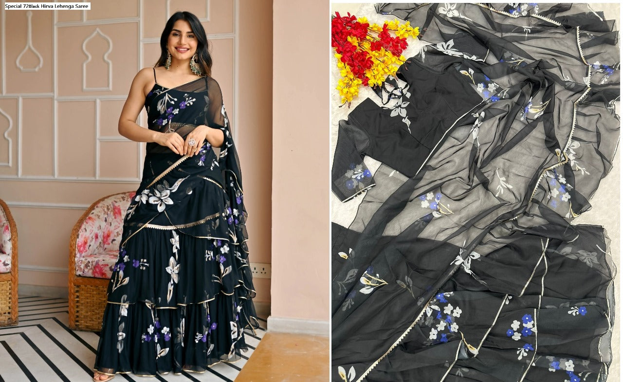 Hirva Special-72 Qubo Silk Ready To Wear Saree