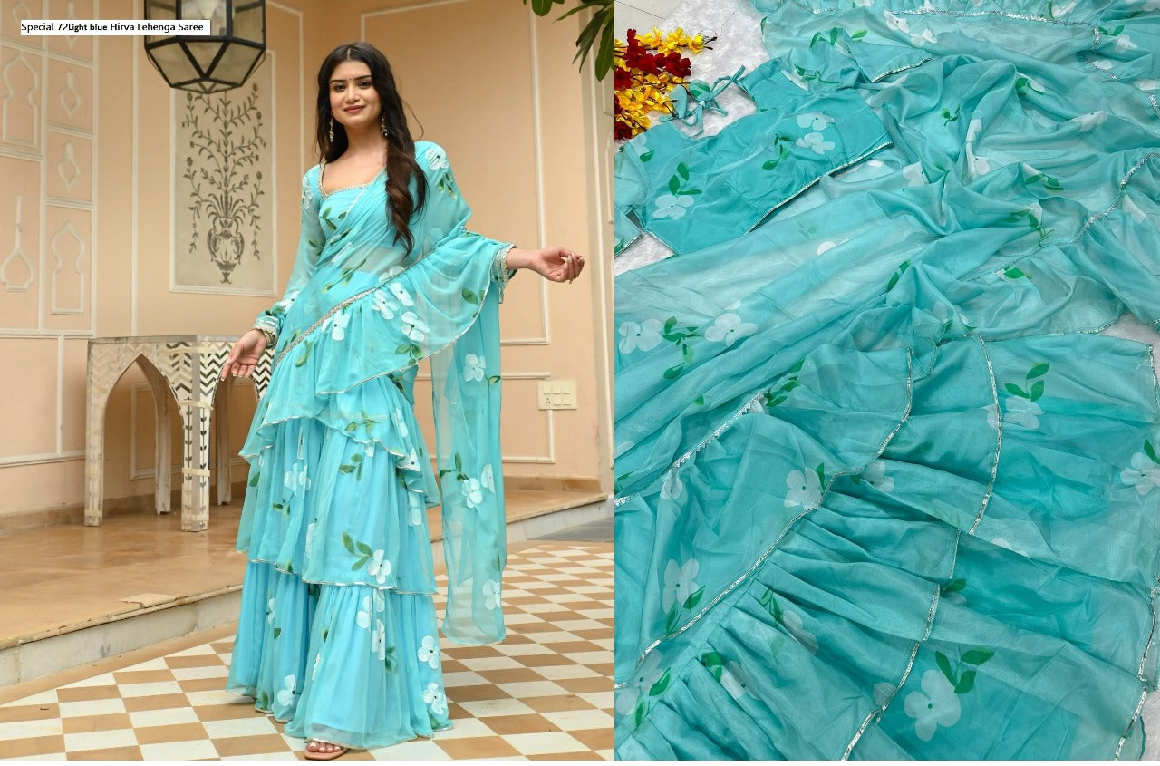Hirva Special-72 Qubo Silk Ready To Wear Saree