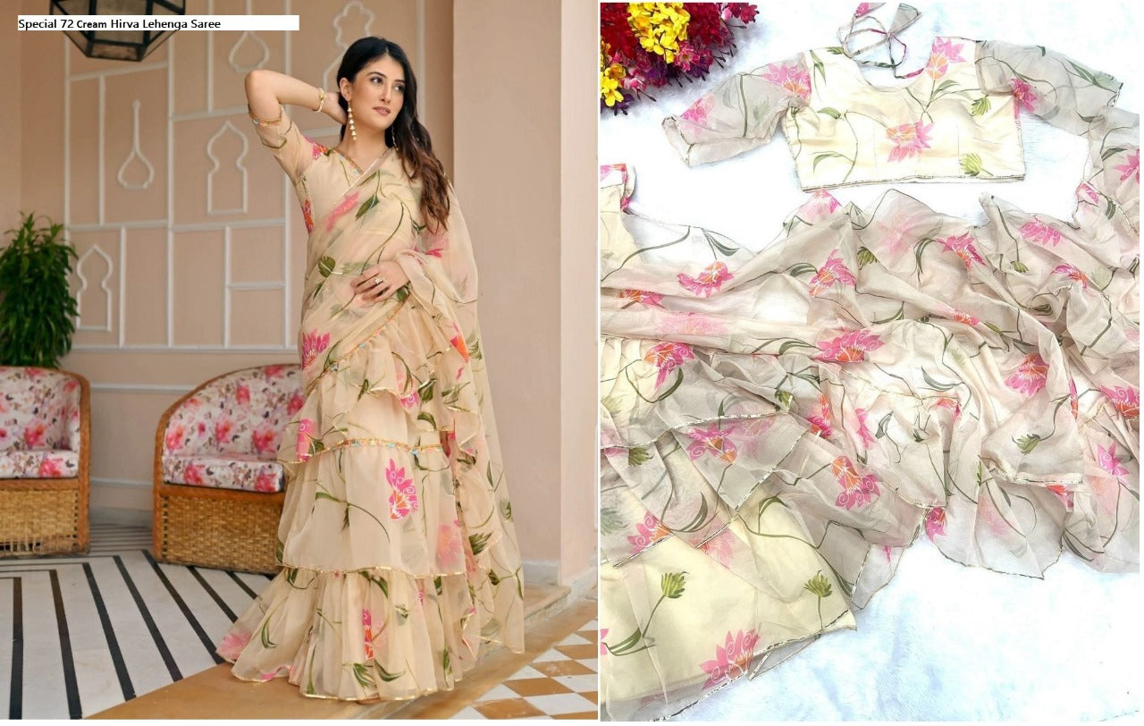 Hirva Special-72 Qubo Silk Ready To Wear Saree