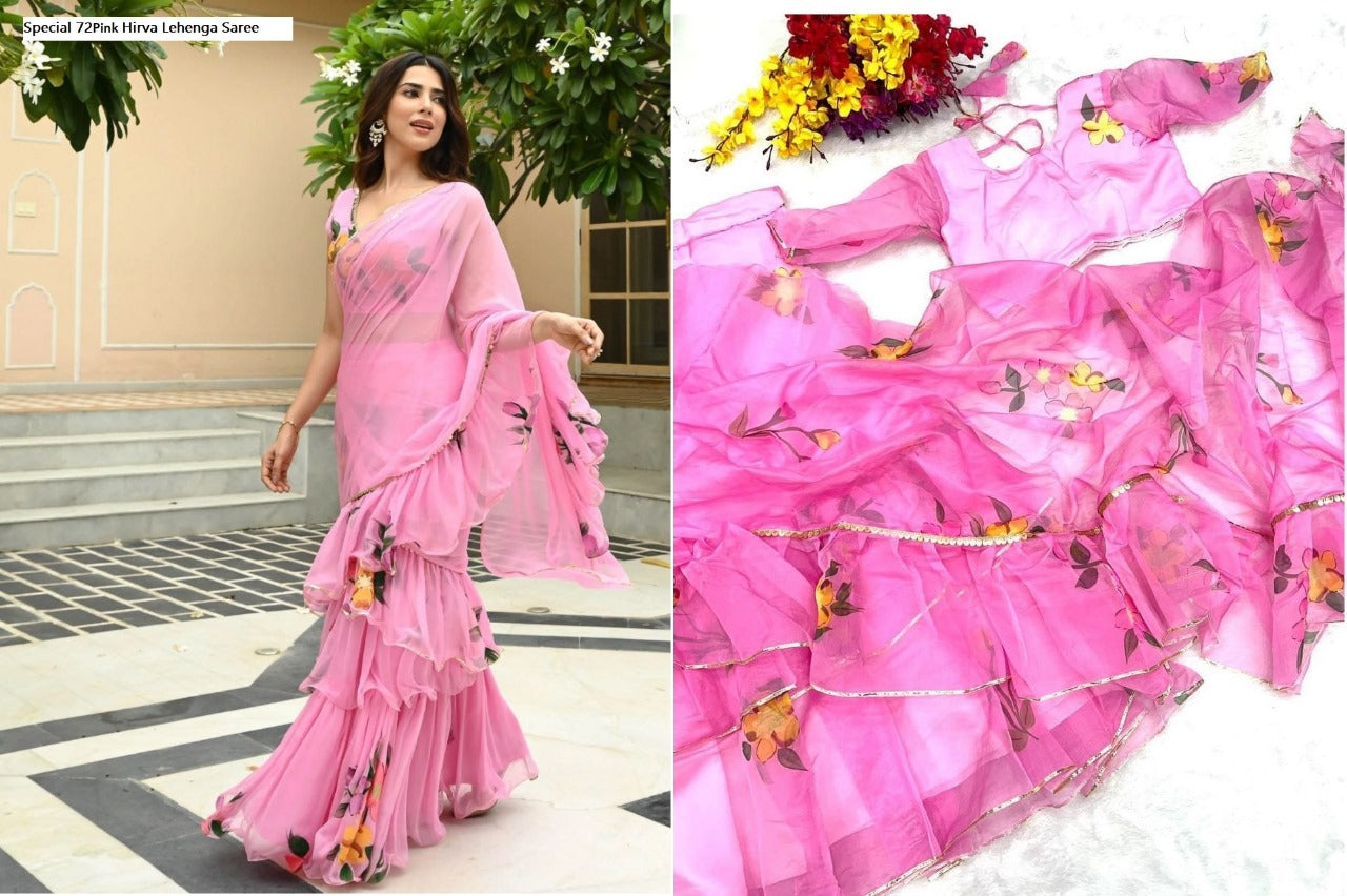 Hirva Special-72 Qubo Silk Ready To Wear Saree