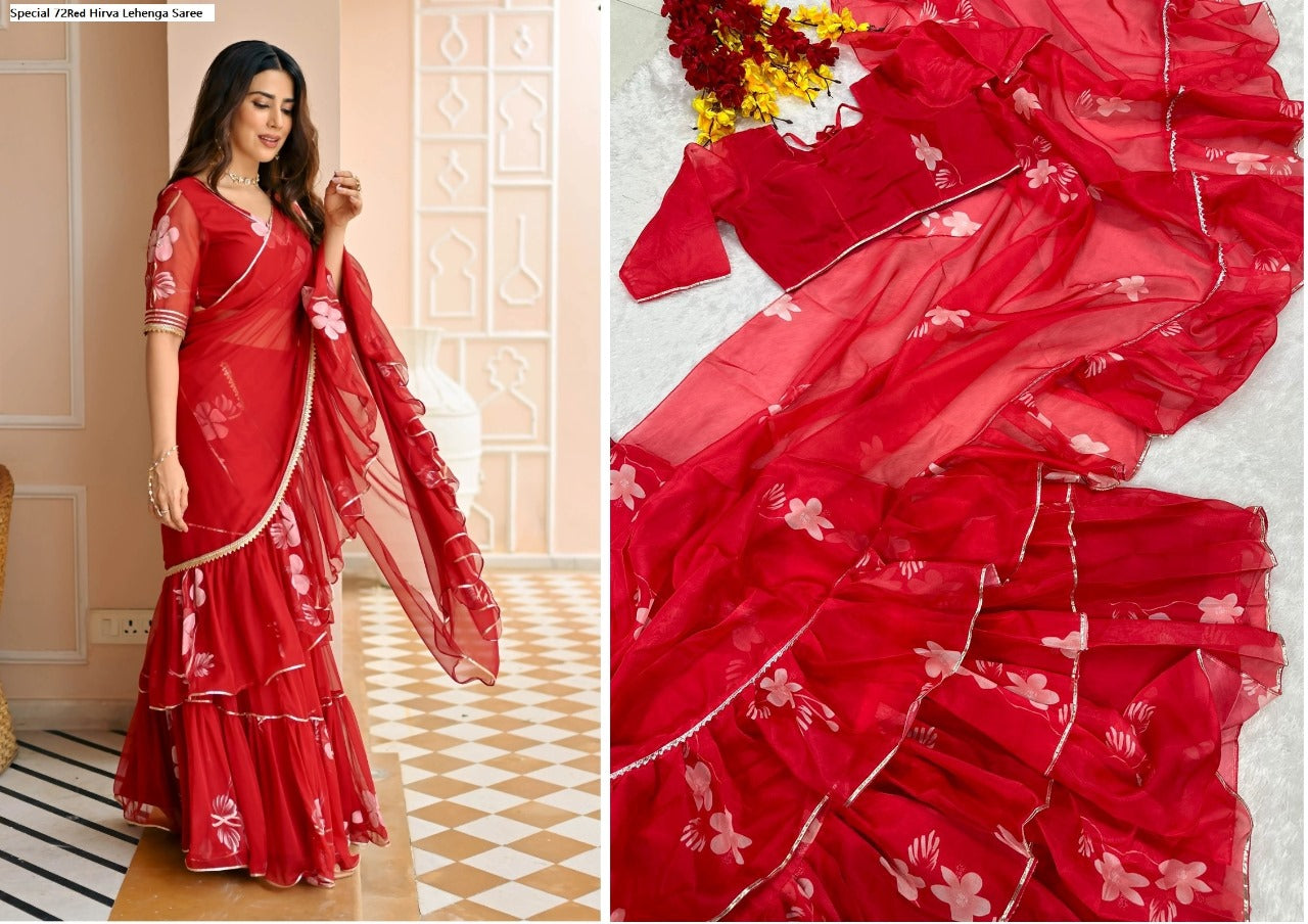 Hirva Special-72 Qubo Silk Ready To Wear Saree