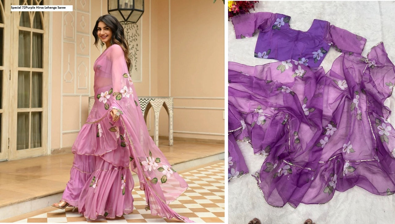 Hirva Special-72 Qubo Silk Ready To Wear Saree
