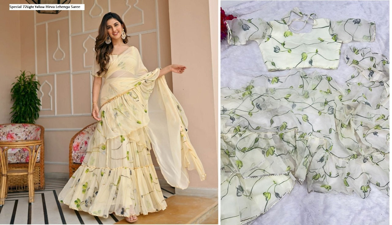 Hirva Special-72 Qubo Silk Ready To Wear Saree