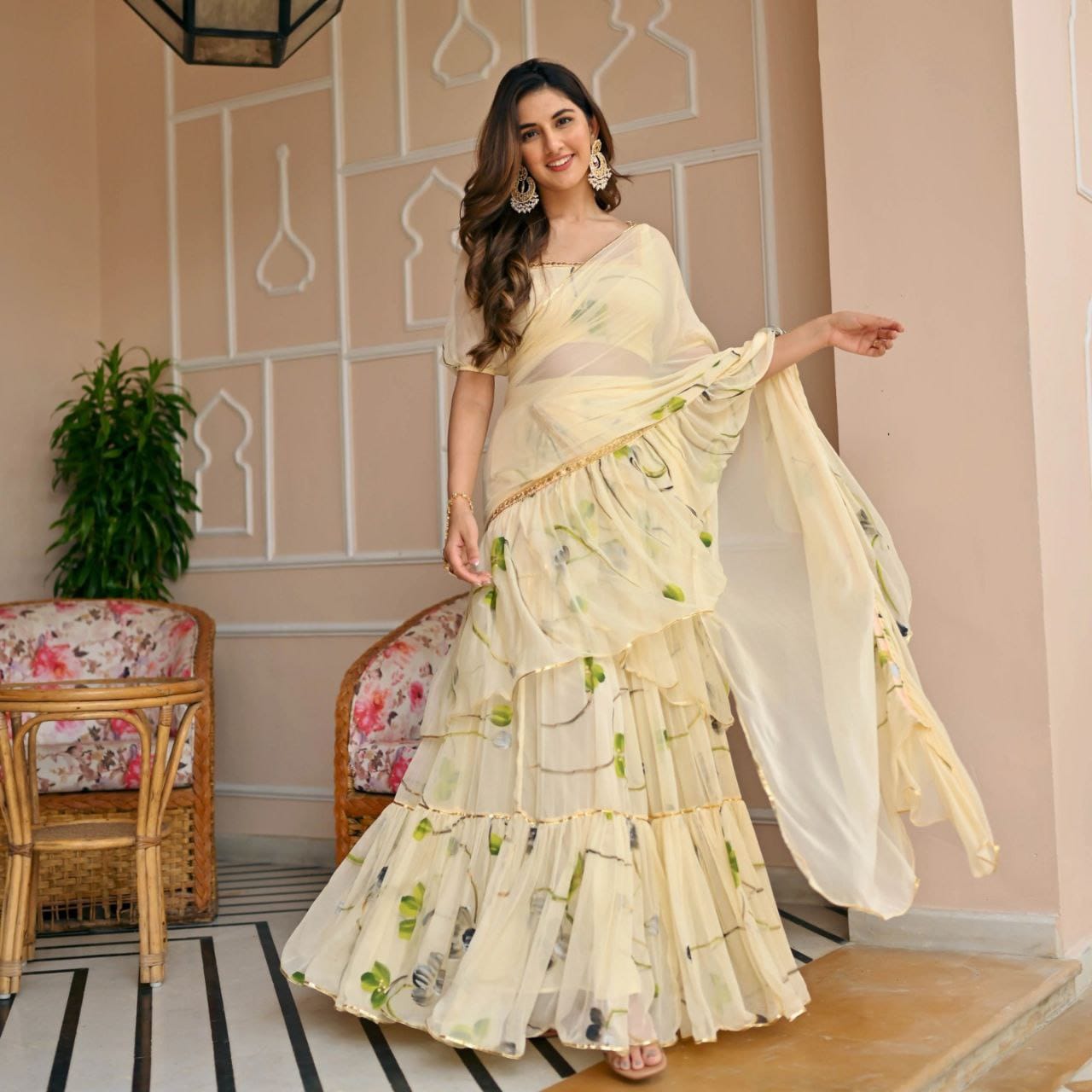Hirva Special-72 Qubo Silk Ready To Wear Saree