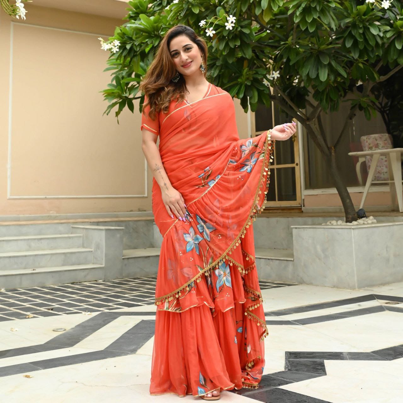 Hirva Special-72 Qubo Silk Ready To Wear Saree