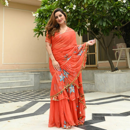 Hirva Special-72 Qubo Silk Ready To Wear Saree