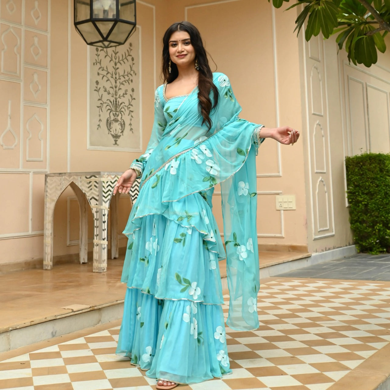 Hirva Special-72 Qubo Silk Ready To Wear Saree