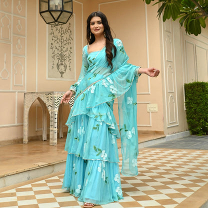 Hirva Special-72 Qubo Silk Ready To Wear Saree