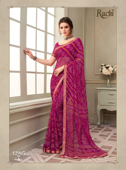 Hit Design-0901 Ruchi Chiffon Sarees