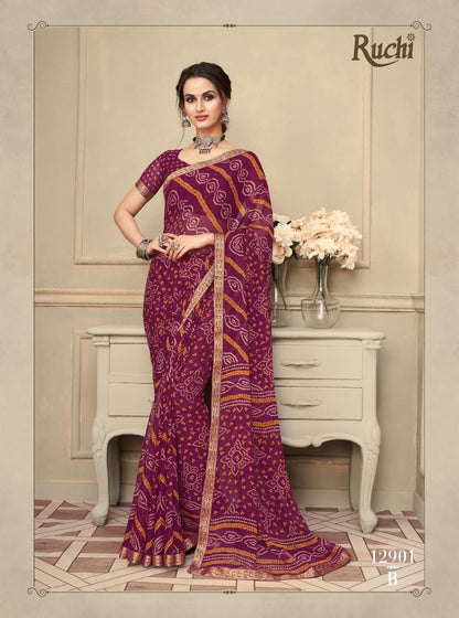 Hit Design-0901 Ruchi Chiffon Sarees